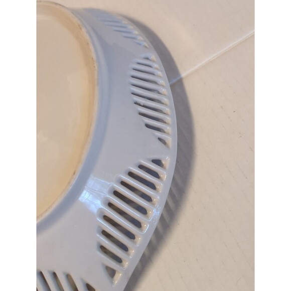 Bavaria German Reticulated Serving Bowl Dish Rose Floral Oval Double Handled - Picture 7 of 10